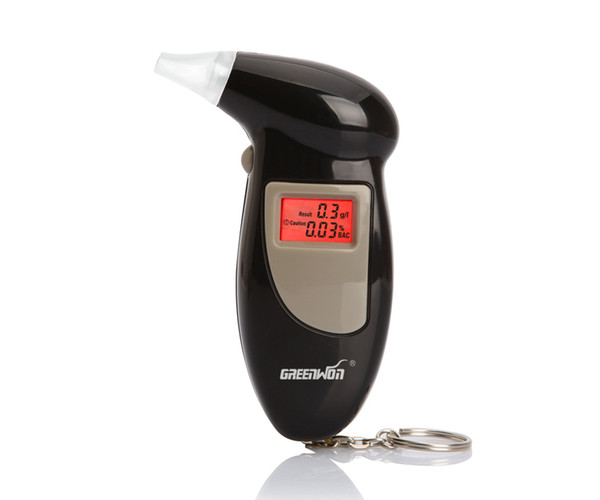 GREENWON Digital Breathalyzer Breath Alcohol Tester Keychain With Backlight Backlight Alarm Alert Auto Power Off For Safety Driving