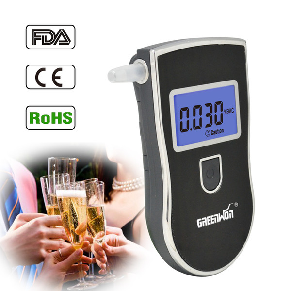 mouthpiece Patent Black Digital Alcotest Alcohol Breath Analyzer Detector Breathalyzer Tester Test Wholesale mouthpiece tester electric