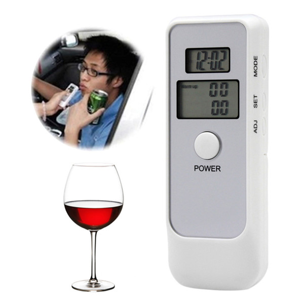 AD06 Drive Safety Dual LCD Digital Breath Alcohol Tester with Clock Backlight Breathalyzer Driving Essentials Parking Detector Gadget K5652