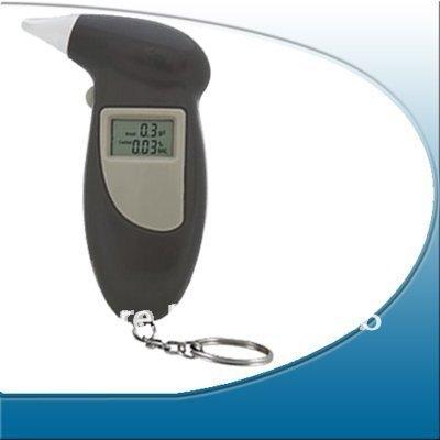 Free Shipping, Key Chain Alcohol Tester, Digital Breathalyzer, Breath Analyze Tester (0.19% BAC Max, 5pcs mouthpieces),Wholesale