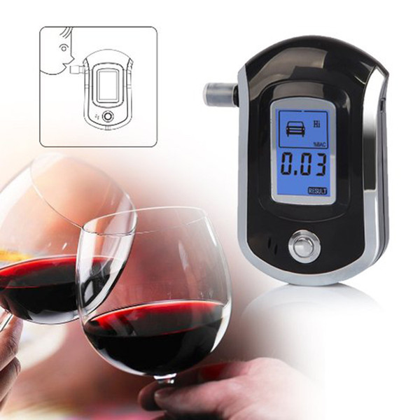 Portable Digital Breath Alcohol Tester Quick Response Blue LCD backlight Audio warning Professional Breathalyzer Alcohol Tester