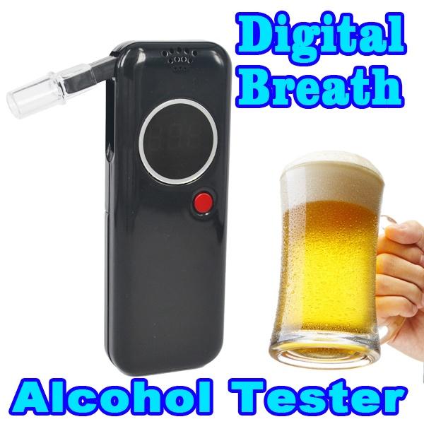 Kebidumei Red LCD Backlight Portable Digital Alcohol Breath Tester Breathalyzer Analyzer Alcoholic Meter Detector