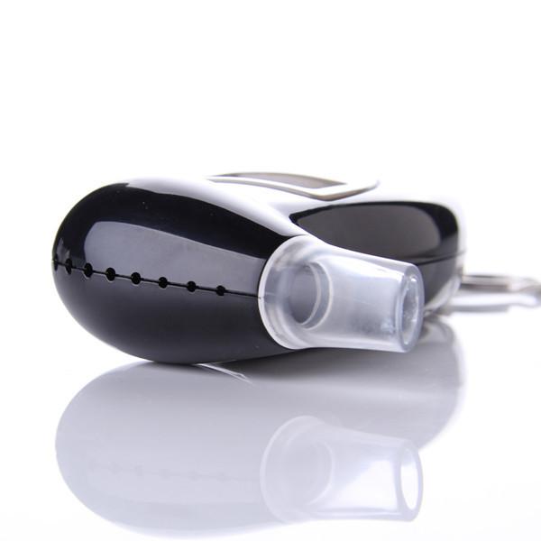 Free Shipping Digital Breathalyzer with mouthpieces Time Alcohol Tester With Red LCD Blacklight Patent