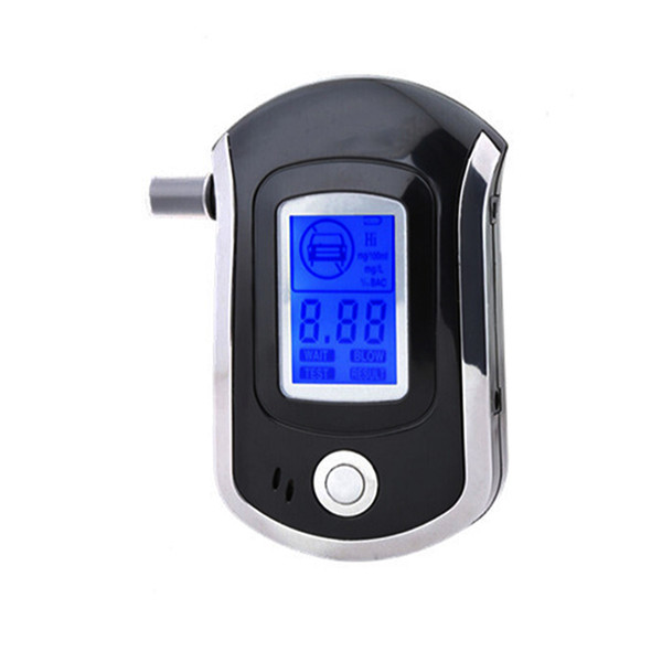 Drunken Driving Breathalyzer Detector Portable Parking Alcohol Tester Breath Digital Analyzer Handheld LCD With 5 Mouthpieces