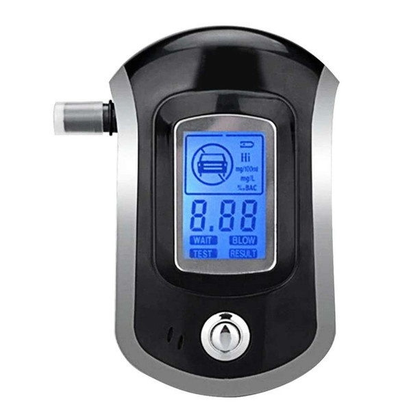 Professional Digital Breath Alcohol Tester Breathalyzer with LCD Dispaly with 5 Mouthpieces Alcohol Parking Breathalyser