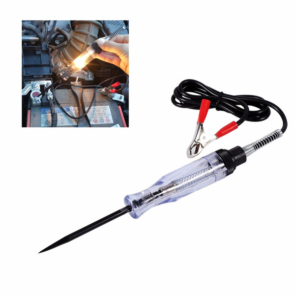 Auto 6V 12V 24V DC Car Truck Voltage Circuit Tester Car Test VoltMet Long Probe Pen Light Bulb Electrical Wire Circuit Tester