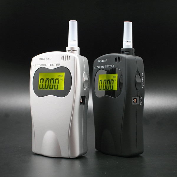 Digital Breath Alcohol Tester 5 Mouthpieces Breathalyzer With LCD Screen Professional Alcohol Detector Powered By Car Adapter