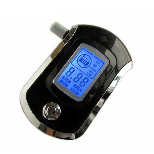 Wholesale-Alcohol tester breathalyzer digital breath blow analyzer professional AT6000 portable alcohol testing BAC content