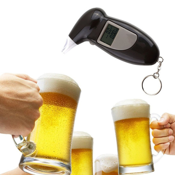 2022Professional Alcohol Breath Tester Breathalyzer Analyzer Detector Test Keychain Breathalizer Breathalyser DeviceLCD Screen