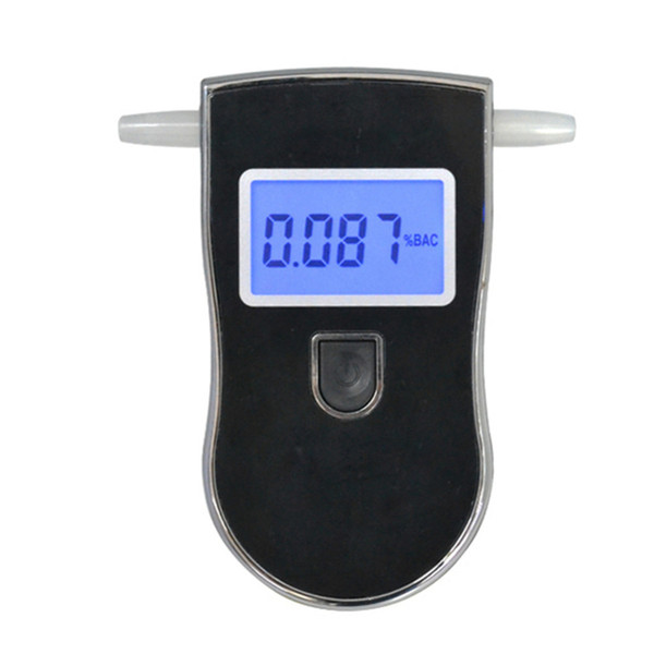 NEW Hot selling backlight Professional Police Digital LCD Breath Alcohol Tester Breathalyzer AT818 Free shipping+ mouthpieces