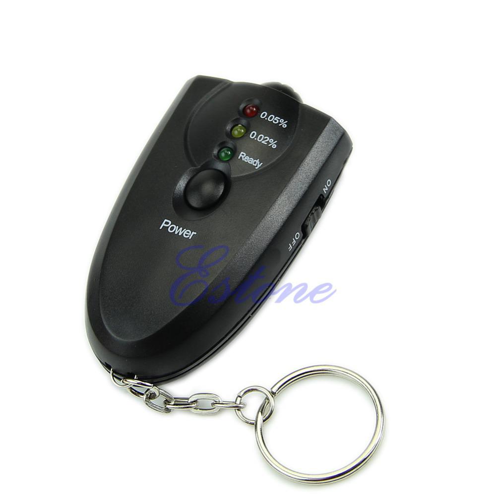 Wholesale-N94 New Breathalyzer Keychain Led Breath Alcohol Tester With