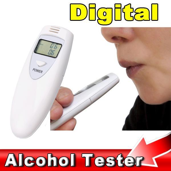 High Quality Alcohol Tester Digitale Portable LCD Alcohol Tester Breath Breathalyzer Breathalizer Detector DHL UPS Free Shipping