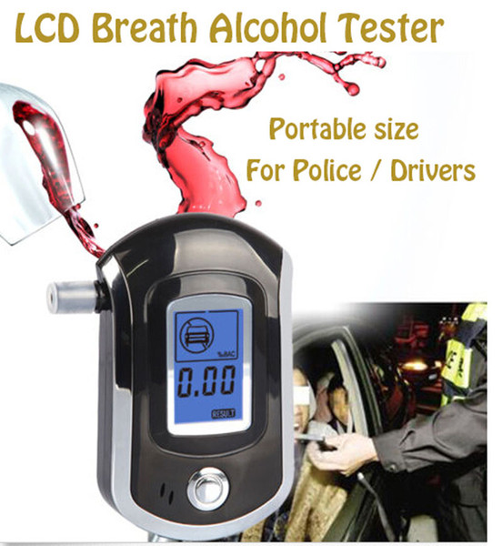 New Professional Police Digital Breath Alcohol Tester Breathalyzer AT6000 Free shipping Dropshipping high quality Hot selling