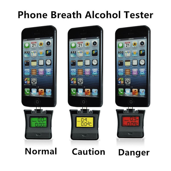 LCD Digital Alcohol Breath Tester Analyzer Breathalyzer with Alert for Android & iPhone/Samsung/HTC backlight for driver