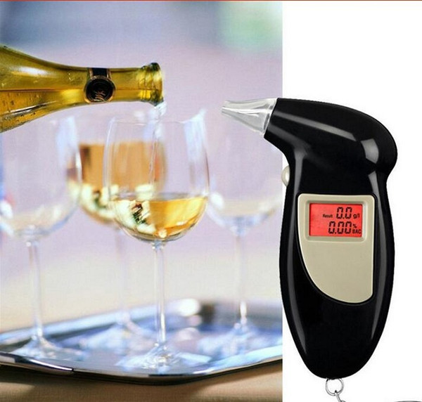 Professional safety driving LED display Digital LCD Alcohol Breath Tester Breathalyzer Analyzer Detector Test Keychain