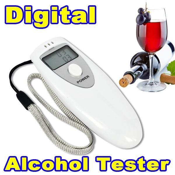 2016 Wholesale Prefessional MINI Portable LCD Breath Alcohol Analyzer Digital Breathalyzer Tester Body Alcoholicity Meter Alcohol tester AD0