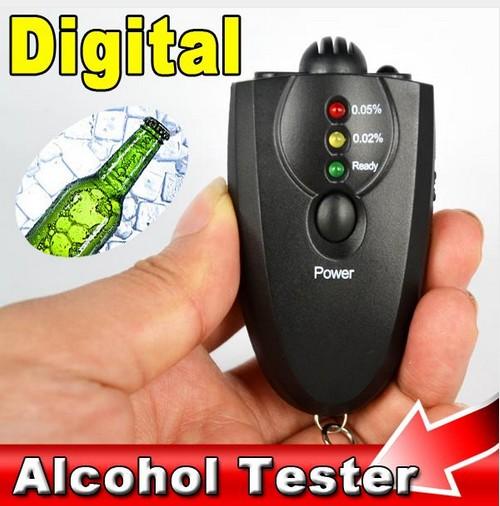 AD09 Keychain breathalyzer Alcohol tester alcohol testing the Breath Digital Analyzer LCD light alcohol Analyzer For Driver