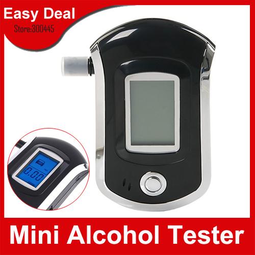 Prefessional Mini Police Digital LCD Breath Alcohol Tester Breathalyzer Free Shipping