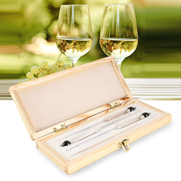 Alcohol meter Alcoholmeter alcohol detector measuring tool tester wine Hydrometer bar Set with Thermometer