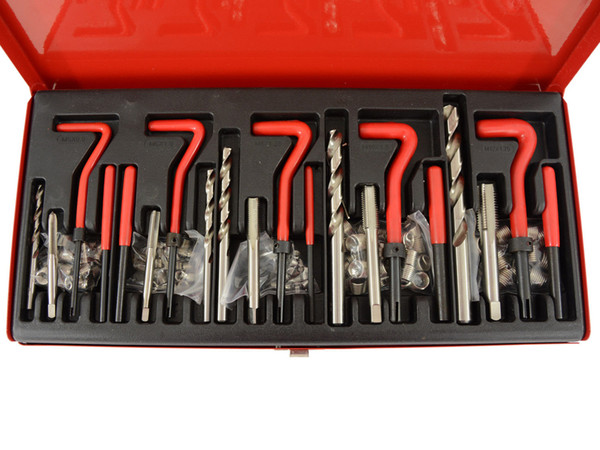 FULL SET 131 PCS Thread Repair Set Metric Heli-coil Kit Stripped Threads Workshop Tool Ideal for restoring damaged threads