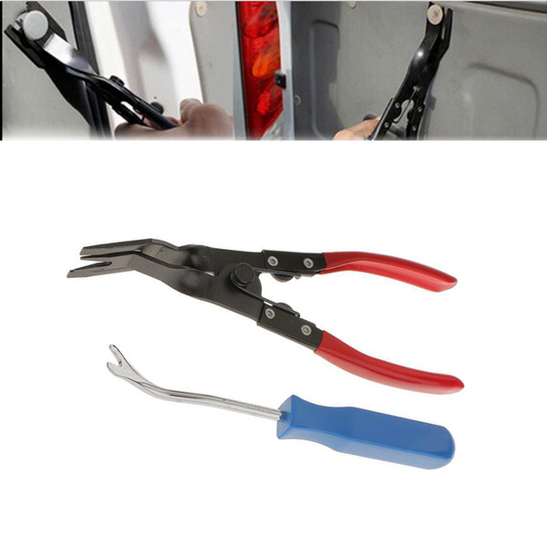 2Pcs Door Upholstery Trim Clip Removal Plier Rivet Panel Pry Kits 4