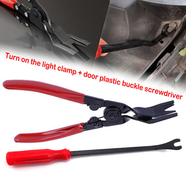 Universal 2X Car Door Panel Trim Clip Uphostery Remove Plier Tool 8