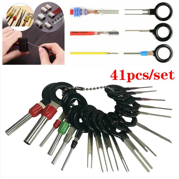 41Pcs 2020 New Car Terminal Removal Tool Electrical Wiring Crimp Connector Pin Extractor Kit Auto Terminal Repair Tools