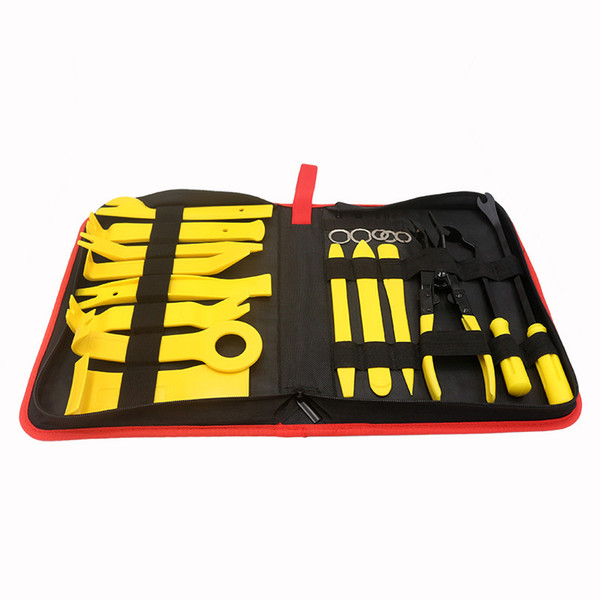 New Car Trim Removal Tools Kit Auto Panel Dash Audio Radio Removal Installer Repair Pry Tools Kit Fastener Removal with Storage bag