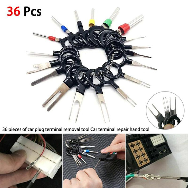 36Pcs Car Truck Electrical Terminal Wiring Crimp Connector Pin Removal Key Tool Kit Universal For Car Sheet Stylus