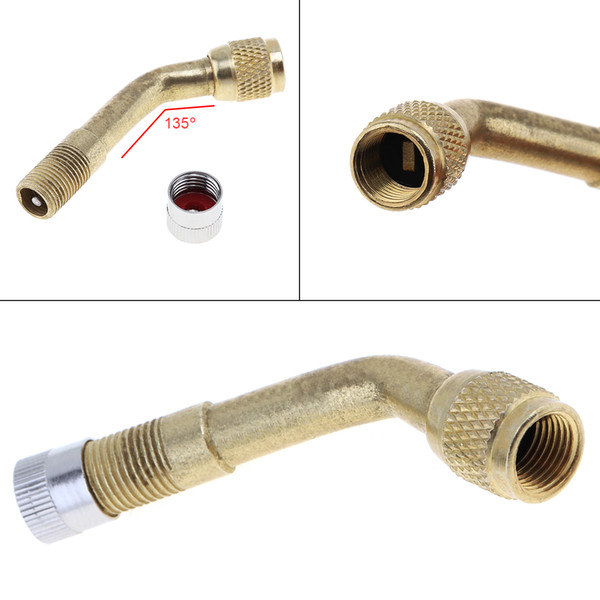 135 Degree Angle Brass Air Type Valve Extension Adaptor for Motorcycle/Car/Scooter/Bicycle MOT_700