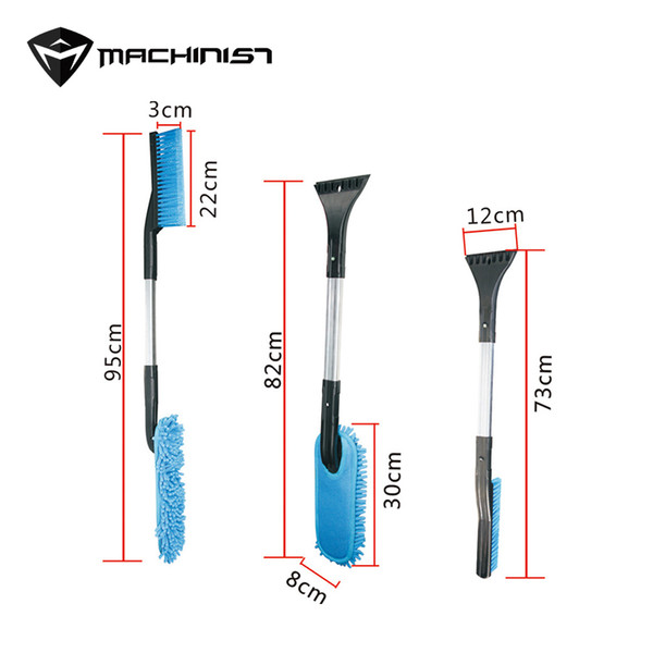 3-in-1 detachable multi-purpose car snow shovel combination Aluminum alloy snow scraper Shovel snow de-icing car