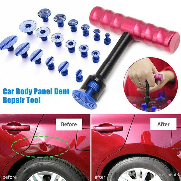 19Pcs Car Dent Removal Tools Kit Car Body Panel Puller Professional Removal Repair Panel Tool Auto Moto Damage Repair Tools