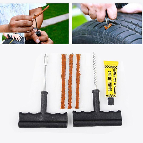 Auto Car Tire Repair Kit Car Bike Auto Tubeless Tire Tyre Puncture Plug Repair Tool Kit Tool Car Accessories DDA293