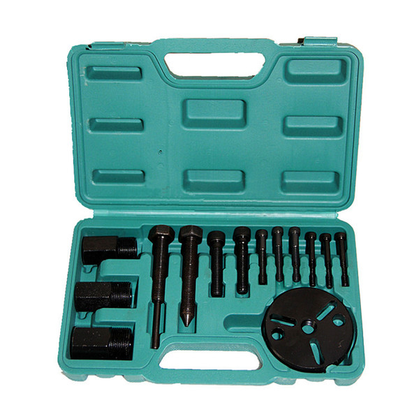 LONGFENG LFCP3 AC Clutch Remover and Installer Tool Kit Repair Tool 14PCS AC Compressor Clutch Hub Puller kit Pulley Kit