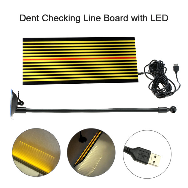 Paintless Dent Repair Tool Removal Checking Reflector Line Board with LED Light