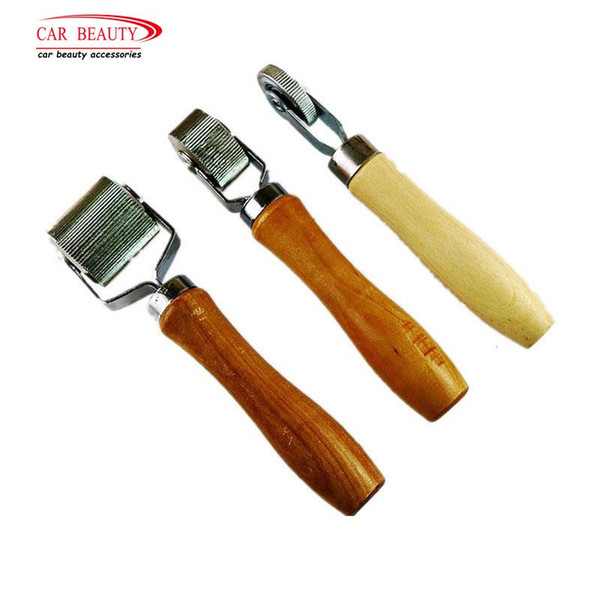 3Pcs/Set Car Tire Repair Kit Roller Auto Patch Roller Motorcycle Wheel Repair With Wooden Handle Tire Repairing Tool For Car