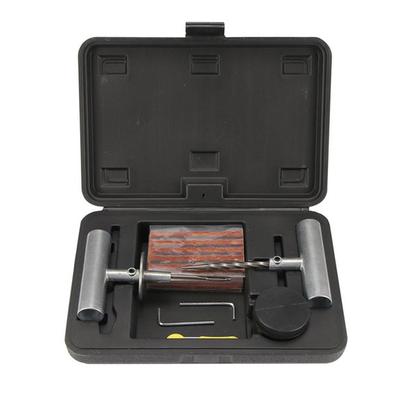 Car Tire Repair Tools Kit T-Handle Van Motorcycle Bike Tire Repair Tools Emergency Heavy Duty Tubeless Puncture Kit