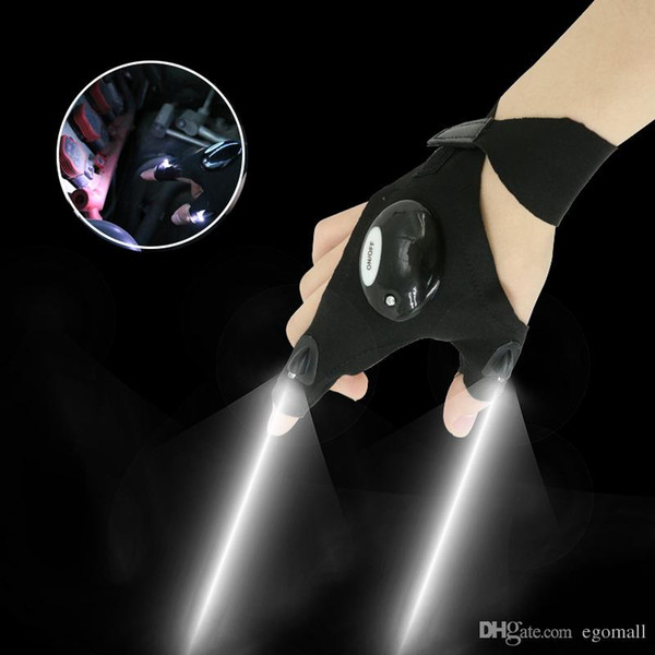 1pcs Lighting glove Night car repair glove led light Night fishing lamp glove hanging bait lamp night fishing supplies