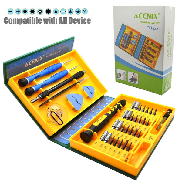 3 Colors Professional Flexible 38 in1 Precision Screwdriver Set Car Mobile Phone PC Tablet Repair Kit Tools DHL Free shipping