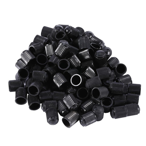 100PCS/Set Black Plastic Auto Car Bike Motorcycle Truck Wheel Tire Valve Stem Caps