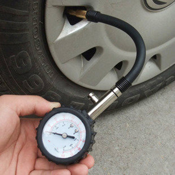 Wholesale-Meter Tire Pressure Gauge 0-100PSI Auto Car Bike Motor Tyre Air Pressure Gauge Meter Vehicle Tester monitoring system Dial Meter