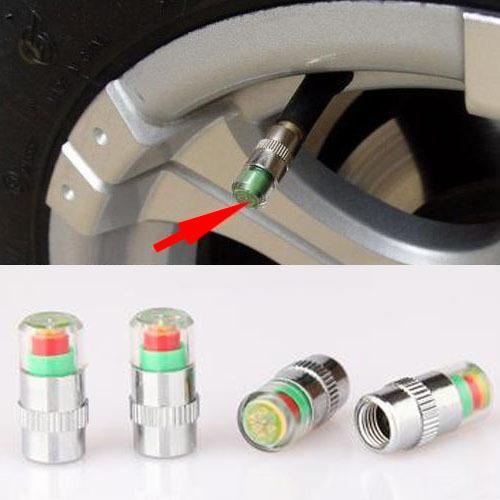 4pcs New Car Tire Pressure Monitor Valve Stem Cap Sensor Indicator Eye Alert Free Shipping