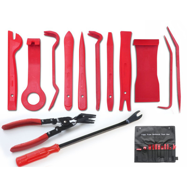 13PCS/Lot Car Auto Upholstery Refit Tools Clip Pliers Fastener Remover Door Panel Disassembly And Assembly Kits Set