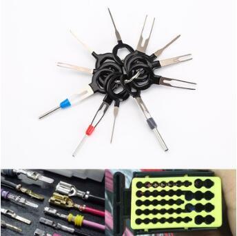 11pcs/set Car Cable Line Terminal Removal Tools Harness Wiring Pin Extractor Tool Back Needle Remove Tool Set Tire Repair CA9649 50set