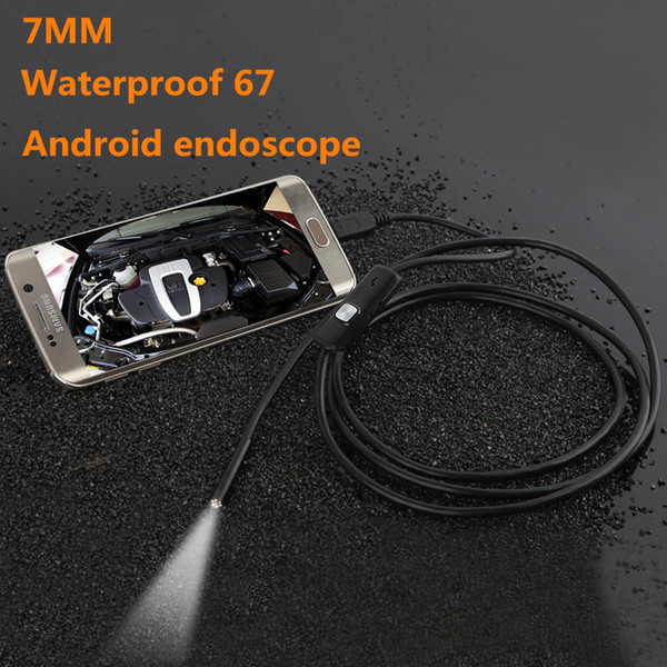 HD 130W pixels 7mm camera waterproof endoscope 1M 5M Android mobile Phone Inspection endoscope 6LED