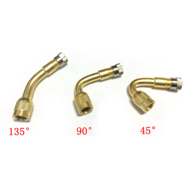 45/90/135 Degree Angle Brass Air Type Valve Extension Adaptor For Motorcycle Car Scooter Tyre Maintenance CEC_40B