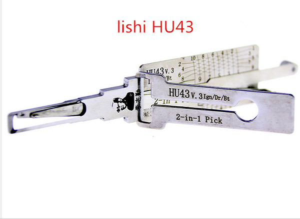 original Lishi HU43 2 in 1 lock pick and decoder for old opel,for chevrolet,toyota free shipping