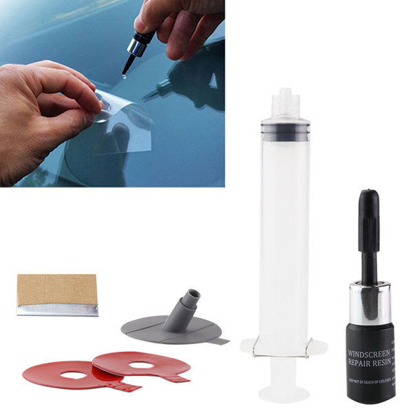 DIY Car Windshield Repair Kit tools Auto Glass Windscreen repair set Give Door Handle Protective Decorative Stickers