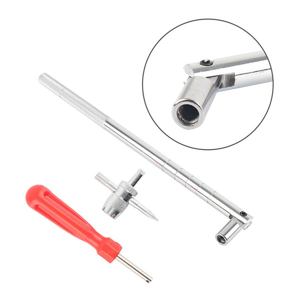 3Pcs/set Chrome Car Tire Changer Metal Tyre Valve Stem Puller Repair Wheel Tool Car kit DDA282