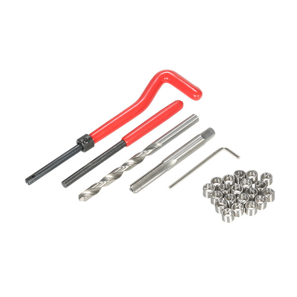 25pcs/set M6 Thread Repair Tool Set Automotive Repairs Damaged Helicoil-Type Thread Master Repair Kit